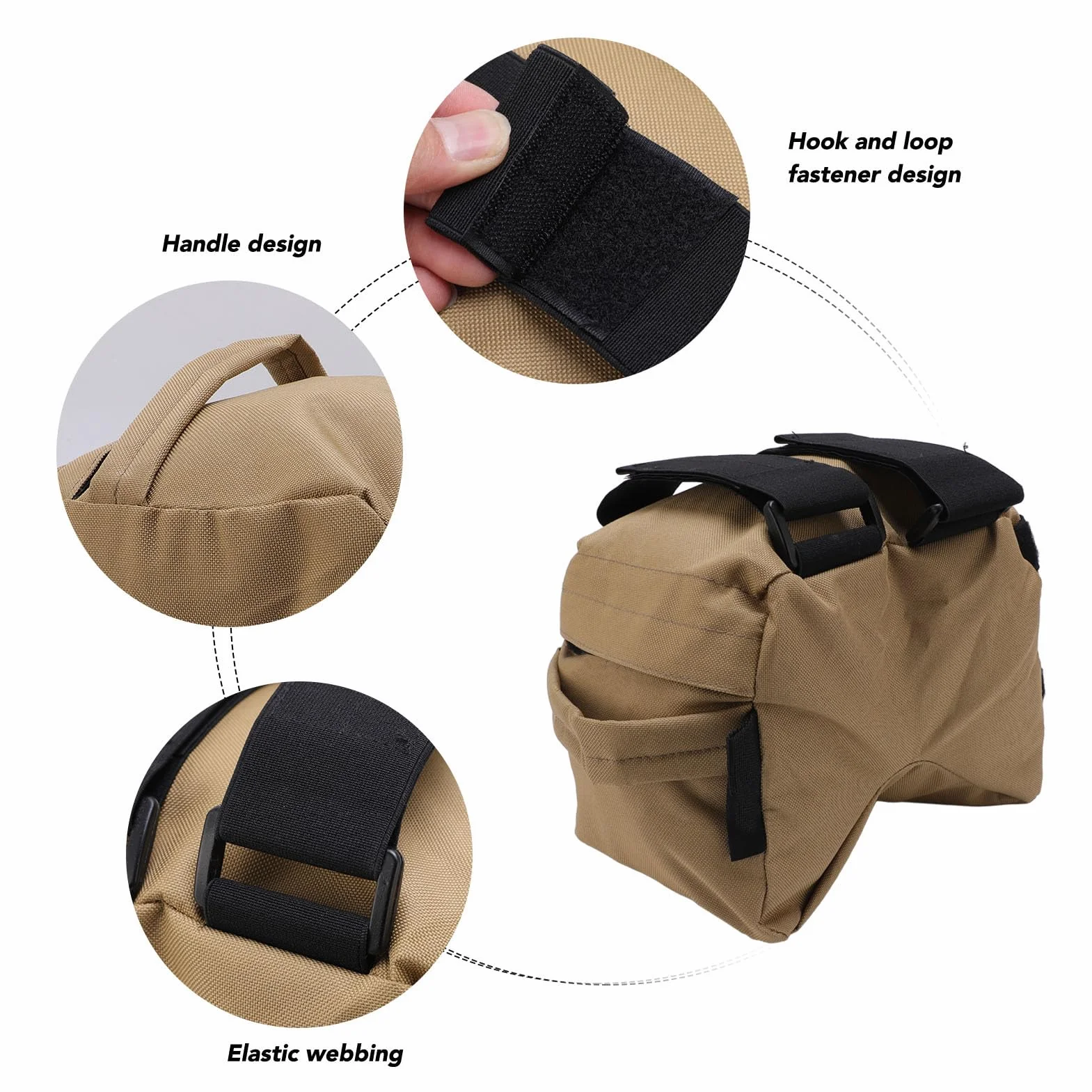 lyrlody Saco de de Soporte para Tiro, Tela Oxford Repelente Al Agua con Superficie Que No Daña y Correas de Conexión Rápida, para Tiro y Caza Al Aire Libre