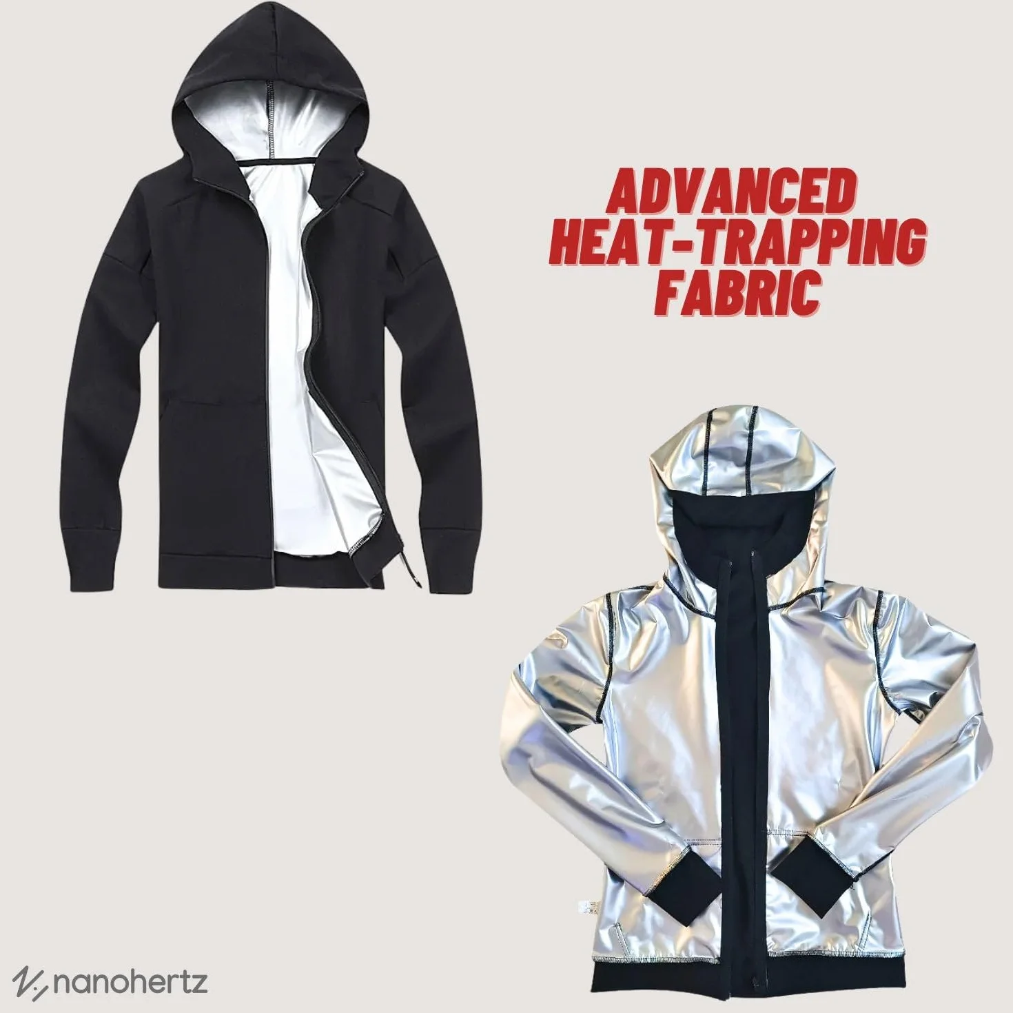 Chaqueta Top Sauna Suit Sudadera Sudar Adelgazante Reductoras Capucha Bolsillos Cremallera Manga Larga Ejercicio Ropa Deportiva Entrenamiento Hombre