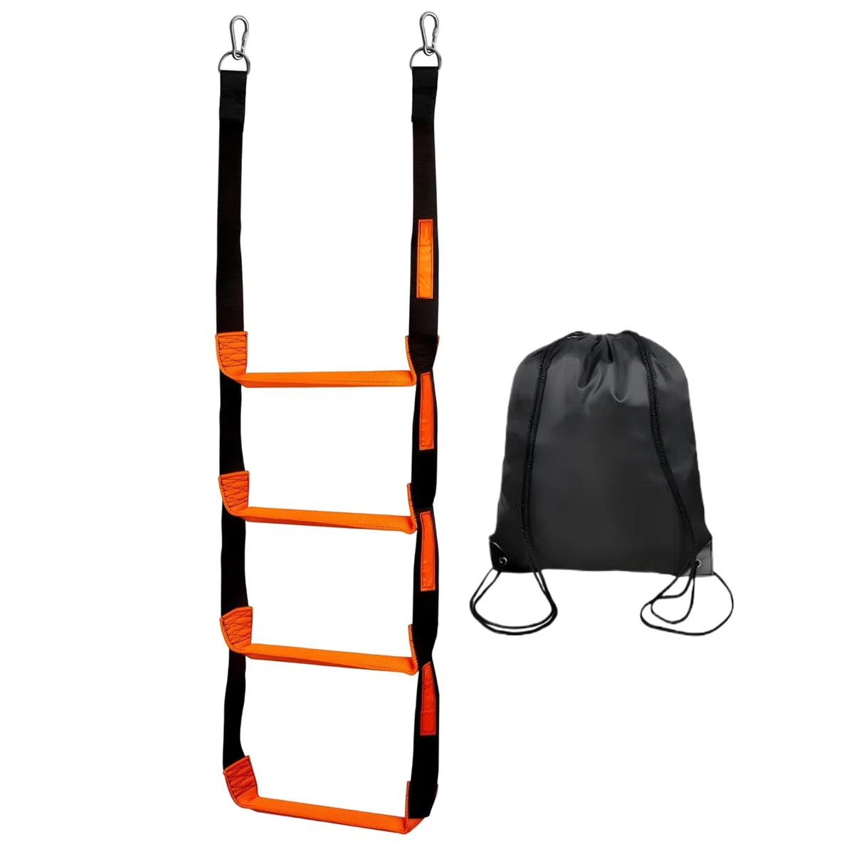 Escalera de cuerda plegable para barcos – Escalera Marina de 4 peldaños con una capacidad de 600 libras para kayak, canoa y yate | Escalera de escalada portátil para pesca, natación y deportes