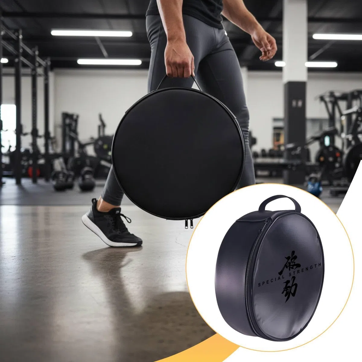 Bolsa de Gimnasio Portátil para Mujeres Y Hombres, Organizador, Color Negro.