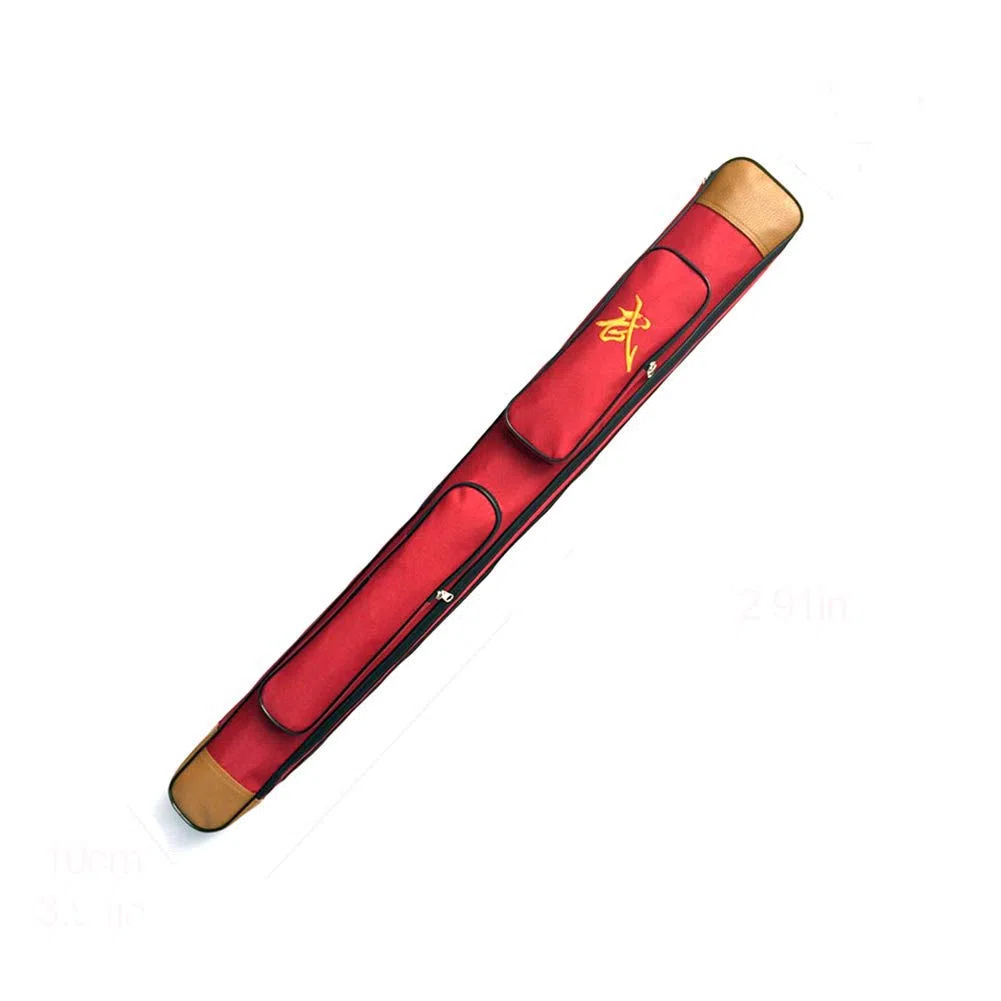 Bolsas De Espadas De Tai Chi De Doble Capa, Tela Oxford Wushu Bolsa De Arma con Estuche Kendo,Red