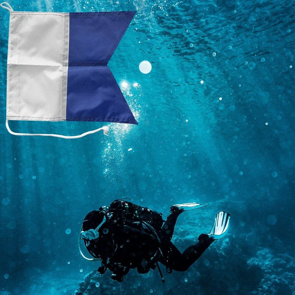 Banderas De Buceo, Bandera De Buzo Azul Y, Bandera Alfa, Bandera De Buceadores, Marcador De Bandera De Botes para Snorkel, Buceo, Actividades Submarinas