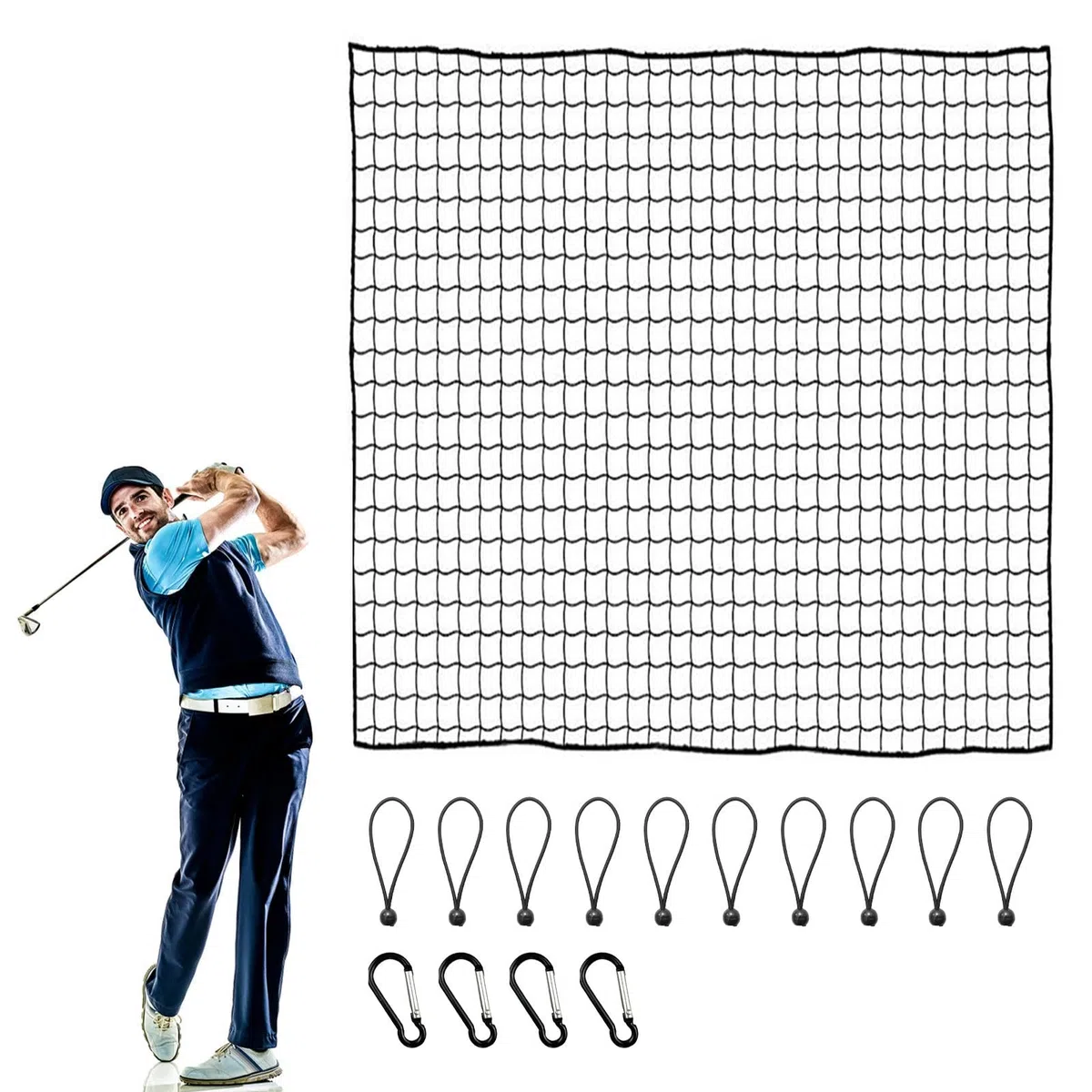 Red de práctica de Golf Resistente, Redes de Ayuda para Golpear Golf,Red de golpeo de Golf Resistente al Desgaste para Entrenamiento al Aire Libre - Ayudas de Entrenamiento de Golf Bloqueo