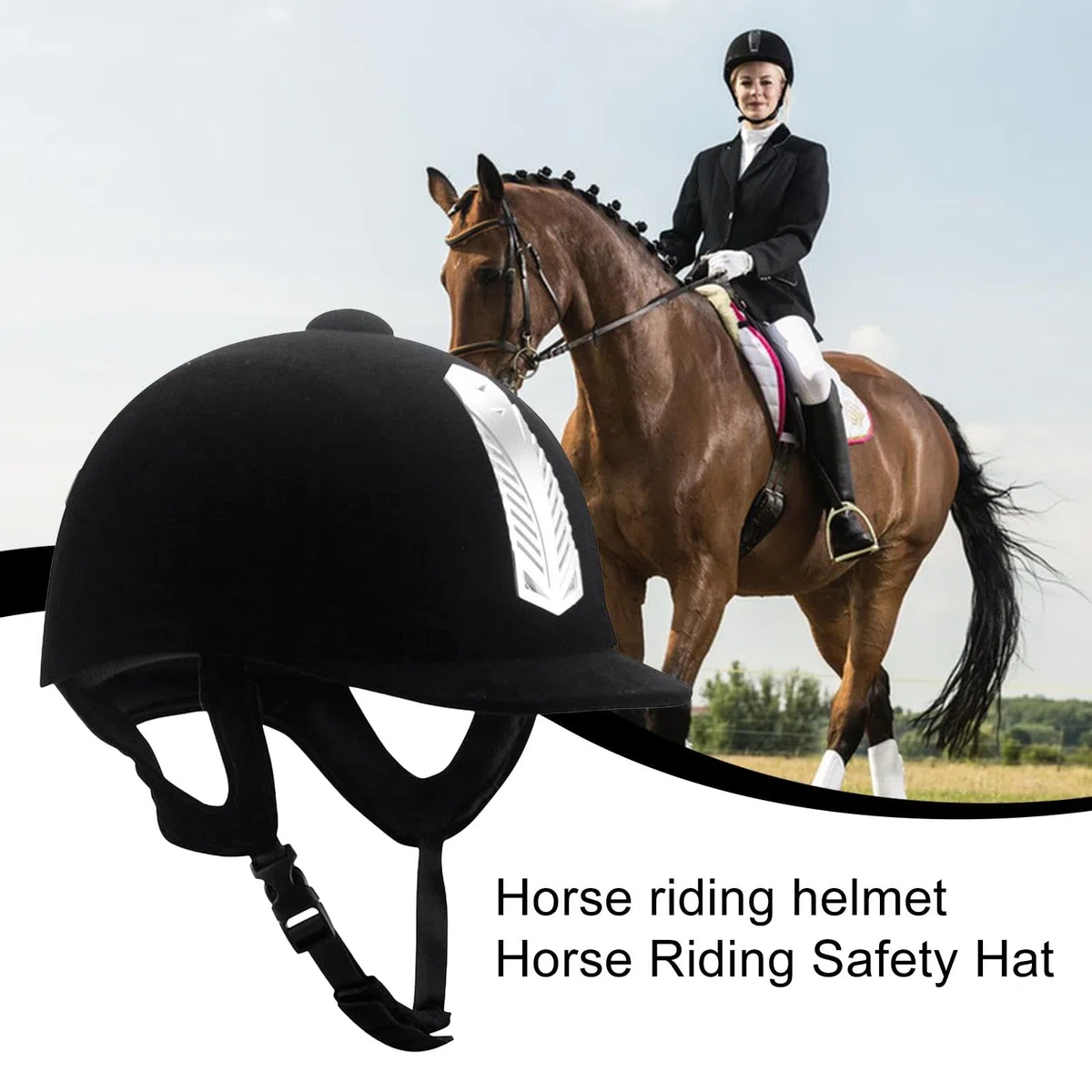 Gorro de Seguridad Ecuestre, Gorro para Montar a Caballo, Casco para Montar a Caballo, Casco para Montar a Caballo, Sombreros y Cascos ecuestres anticolisión de Seguridad para Mujeres y Hombres