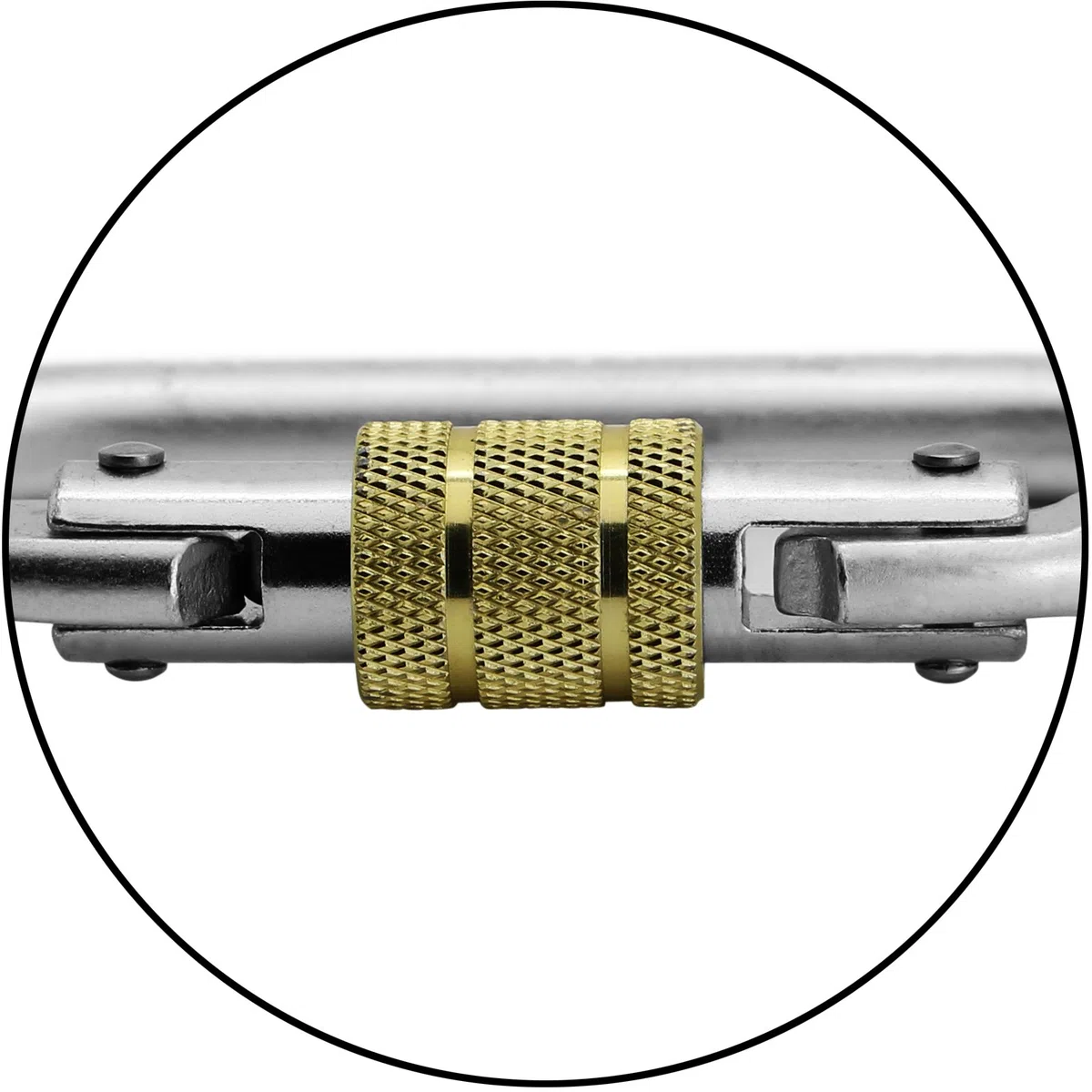ALPIDEX Set de 5 Mosquetones de Acero Ovalados Mosquetón de Rosca – 25 kN – Probados según EN 362 & EN 12275 – Mosquetón para Escalada y Seguridad Laboral