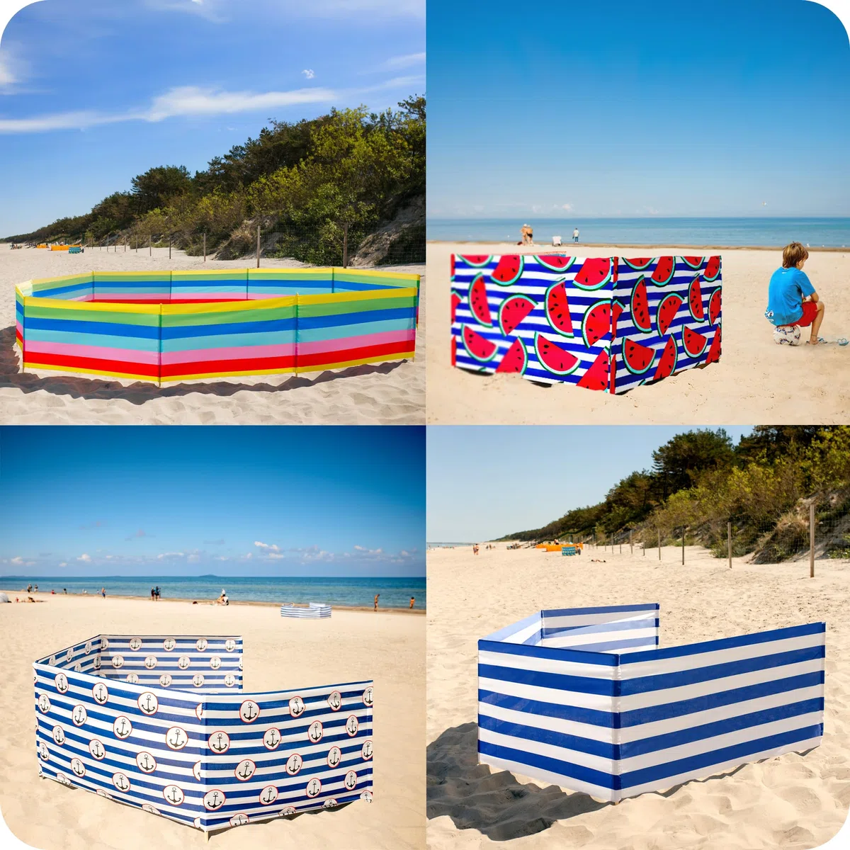 Garronda Pande Largo de privacidad de Beach Protector de Vientos de Acampada de 12 Metros con Martillo de Goma GAEX001