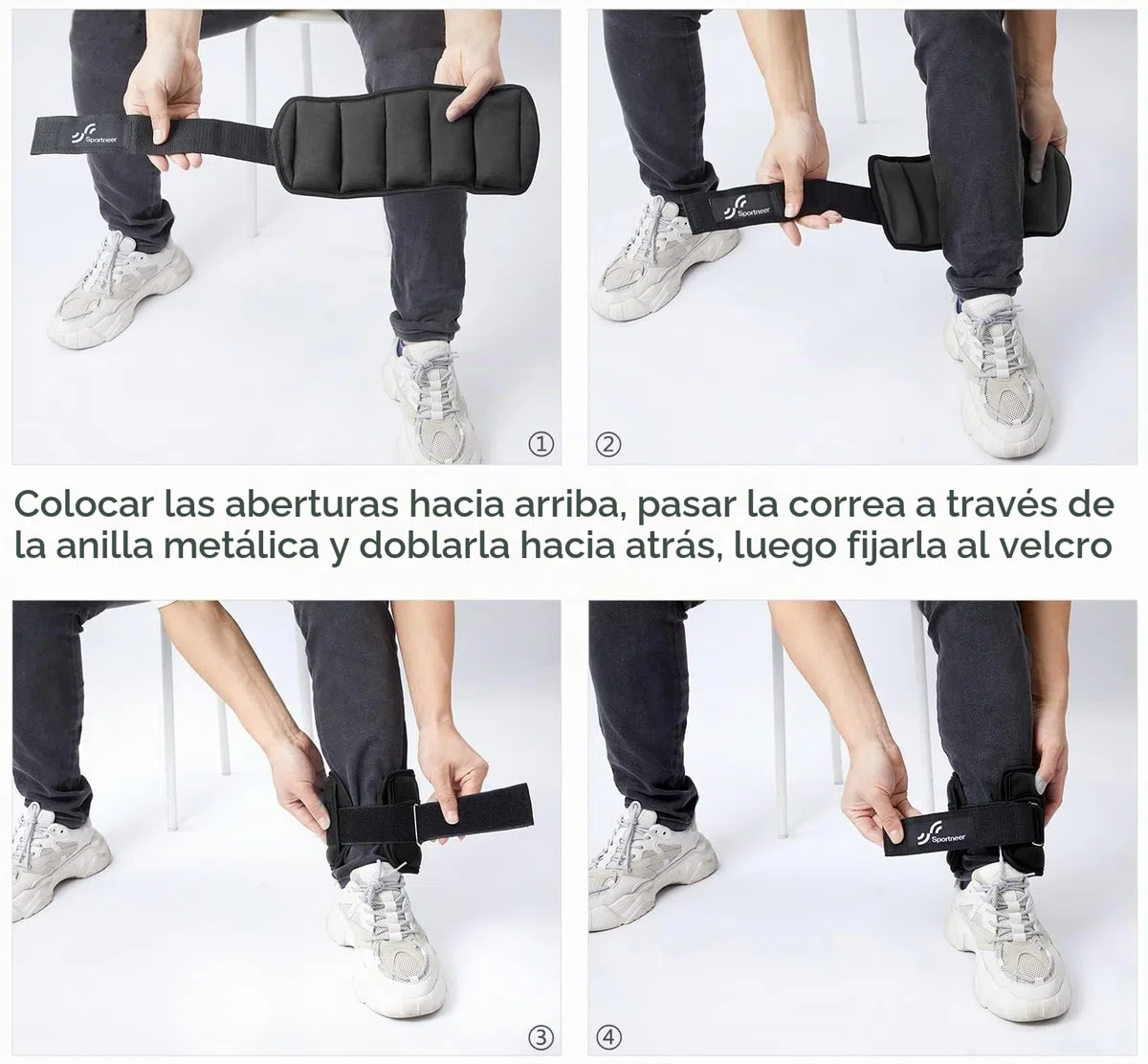 Sportneer Peso de Tobillo, Set de Peso Ajustable en Tobillo, Correas de Muñeca con Muñeca, 0,58 kg - 2,9 kg por Tobillo, 1,16 kg a 5,8 kg par