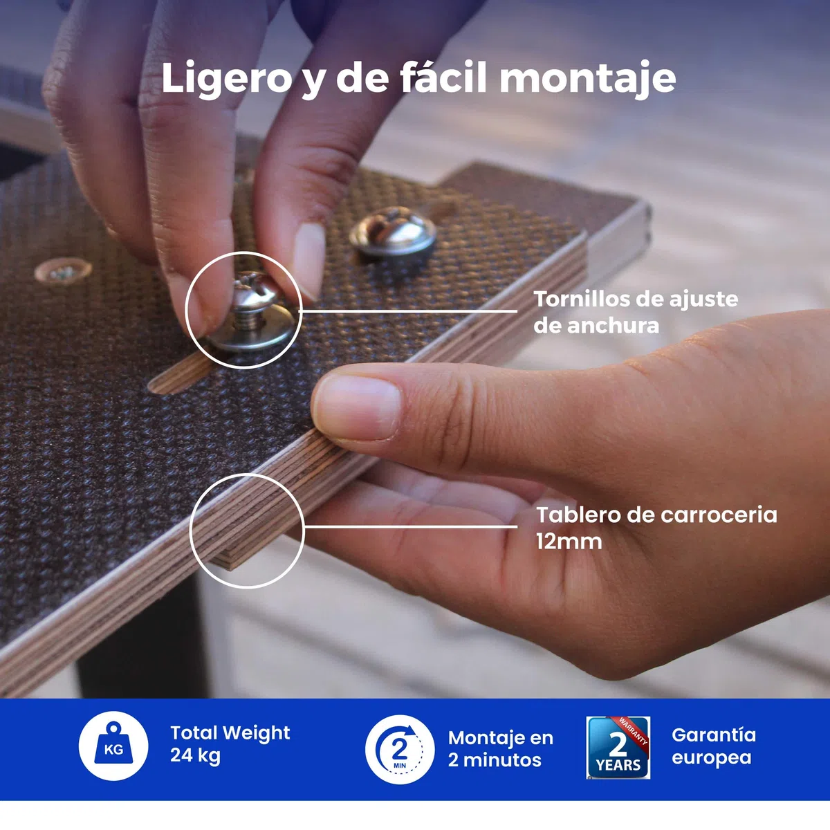 Cama Camper para Furgoneta PEQUEÑA con Colchón Plegable, Kit Camper Básico para Furgo, Cama Desmontable Fácil Montaje