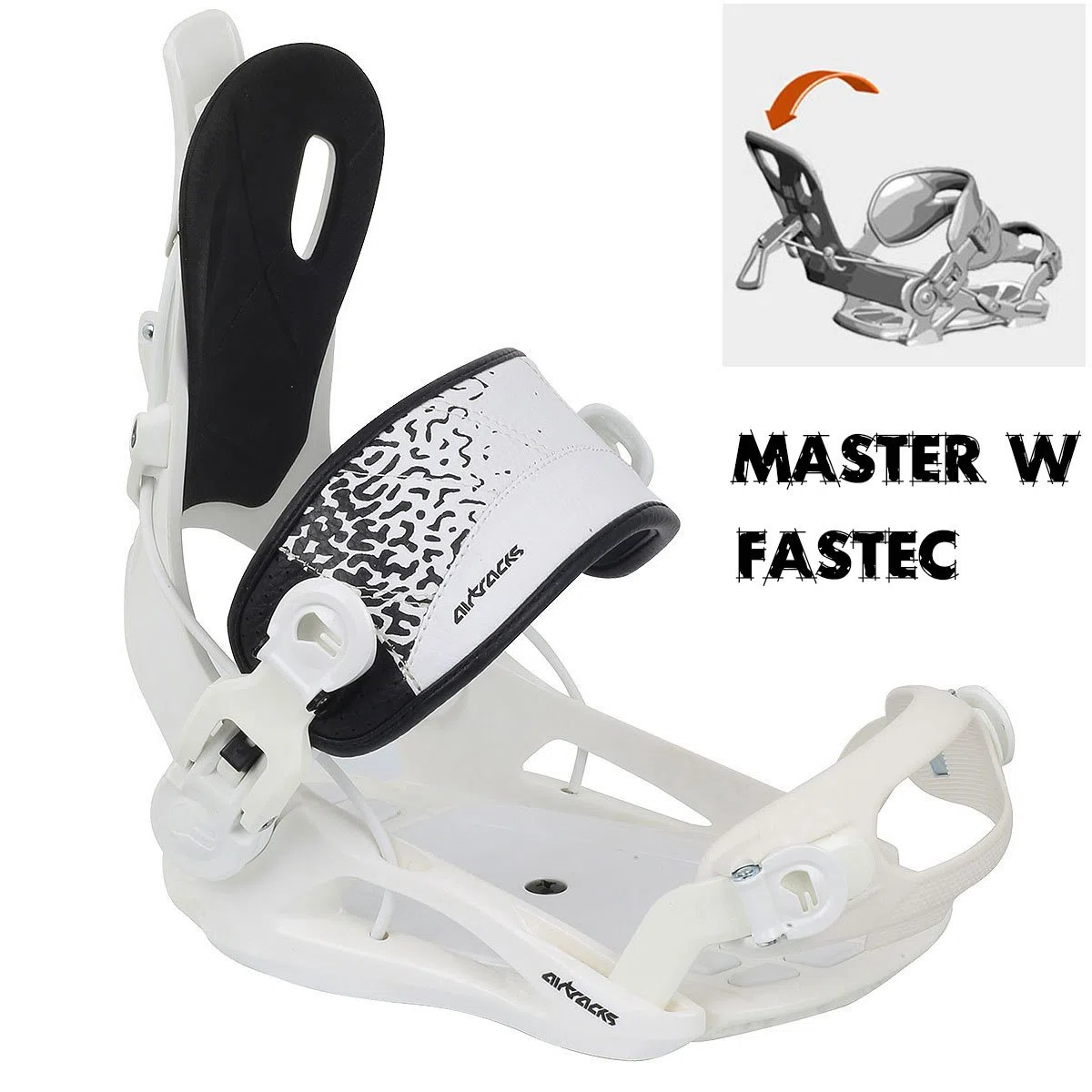 AIRTRACKS Snowboard Set (Paquete Completo) Tabla BWF Mujer + Fijaciones Star W/Fijaciones Master W FASTEC + SB Bag /140 145 150 155 / cm