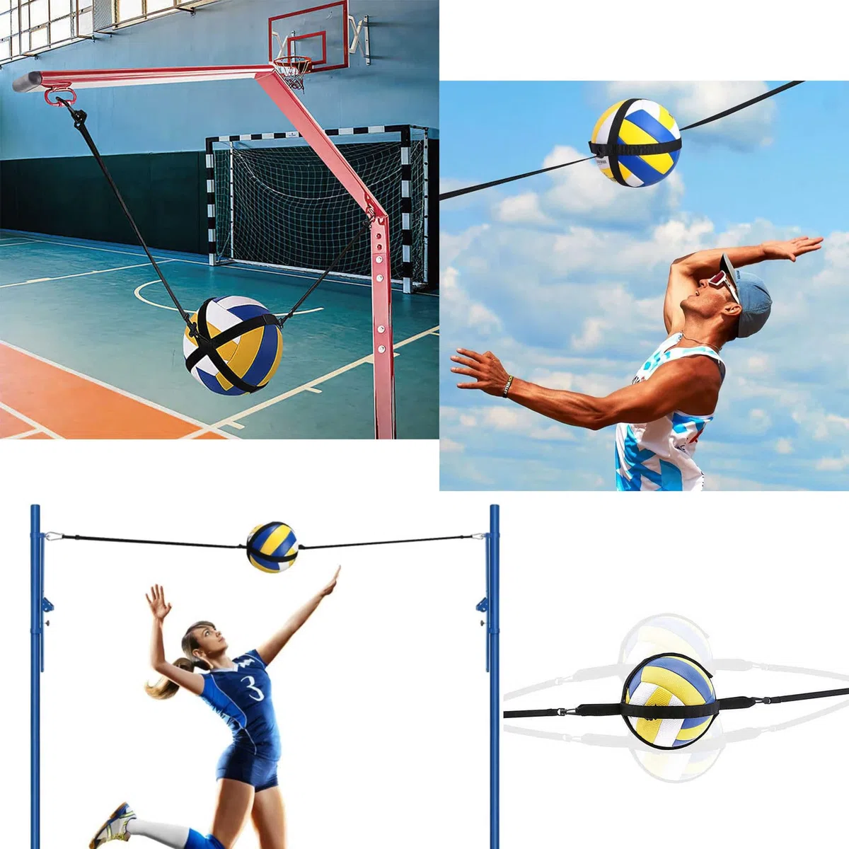 Entrenador de Picos de Voleibol Ajustable Entrenador de Pinchos de Voleibol Entrenador de ataqueEquipo de Entrenamiento