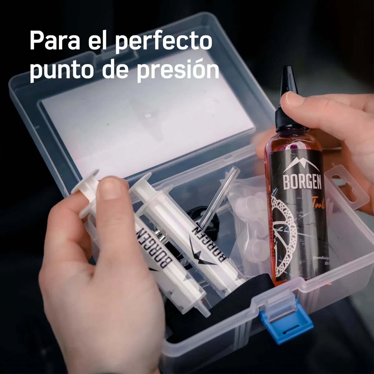 Borgen Kits de Purga para Frenos Apto para TEKTRO-TRP Discos hidráulicos I Kit de Servicio para Frenos de Bicicletas I Conjunto de Purga con Instrucciones Paso a Paso para la Purga