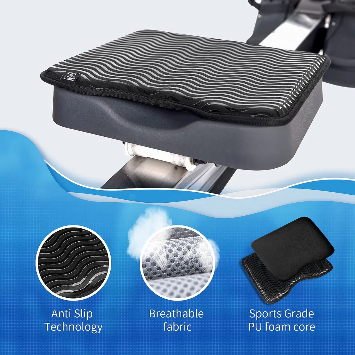 Cojín antideslizamiento de alto rendimiento diseñado para máquina de remo Concept 2