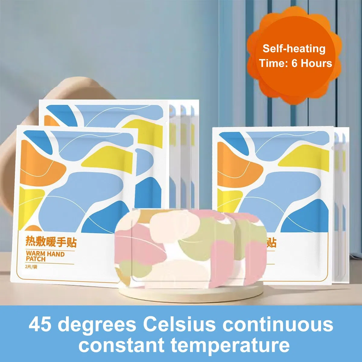 Calentadores de manos unisex desechables, 50 calentadores de manos portátiles, parches de calor para manos, pies y muñecas, ideales para actividades al aire libre de invierno (senderismo y campamento