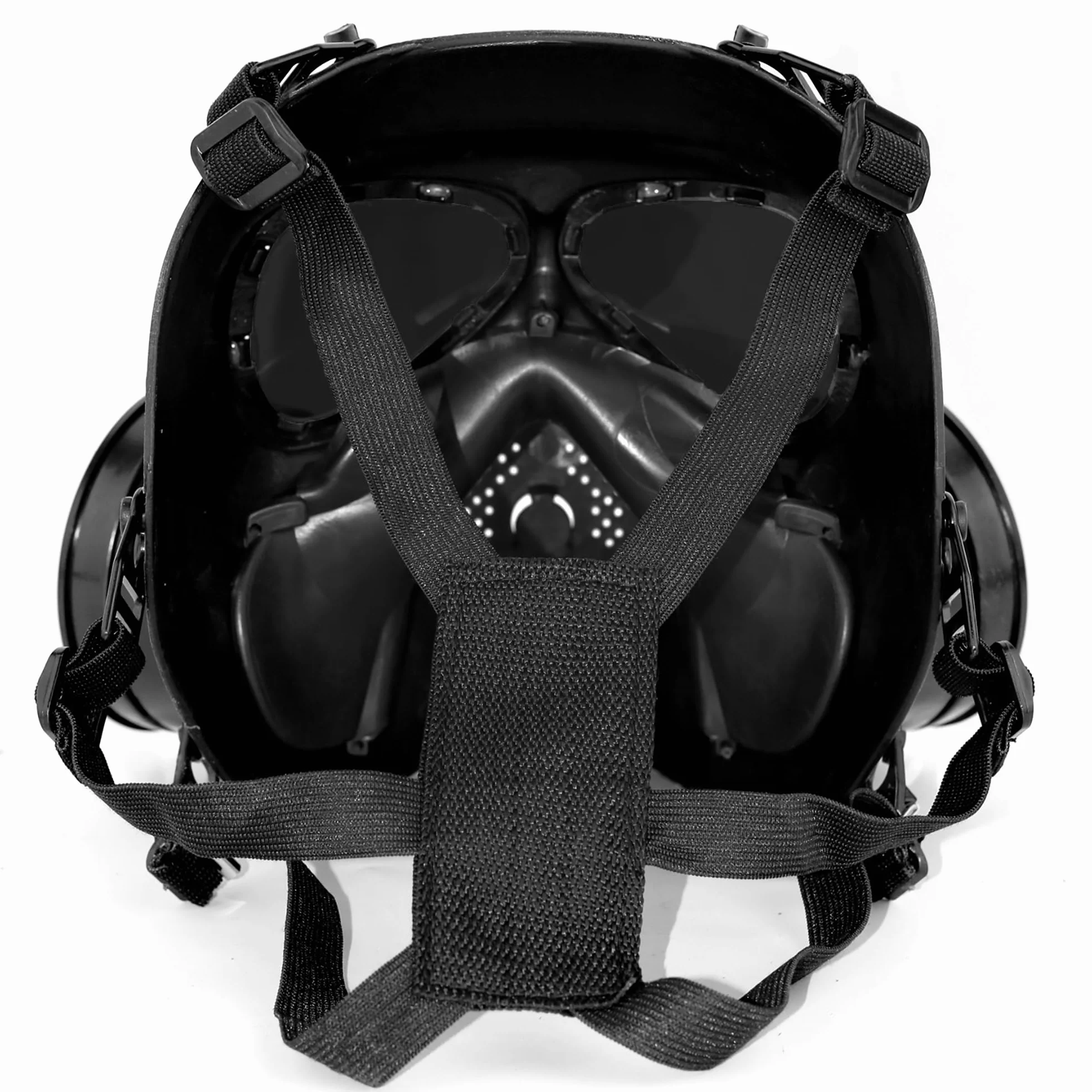 Maschera Softair Máscara Táctico Paintball Caza Cosplay CS Juego Protección Halloween Maschera Completa con Dobl Ventilador Turbo