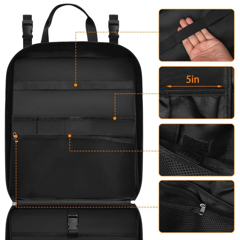 Organizador grande de cocina para campamento, bolsa de utensilios de cocina de camping de alta capacidad, con soporte para toallas de papel, soporte impermeable para utensilios de camping con