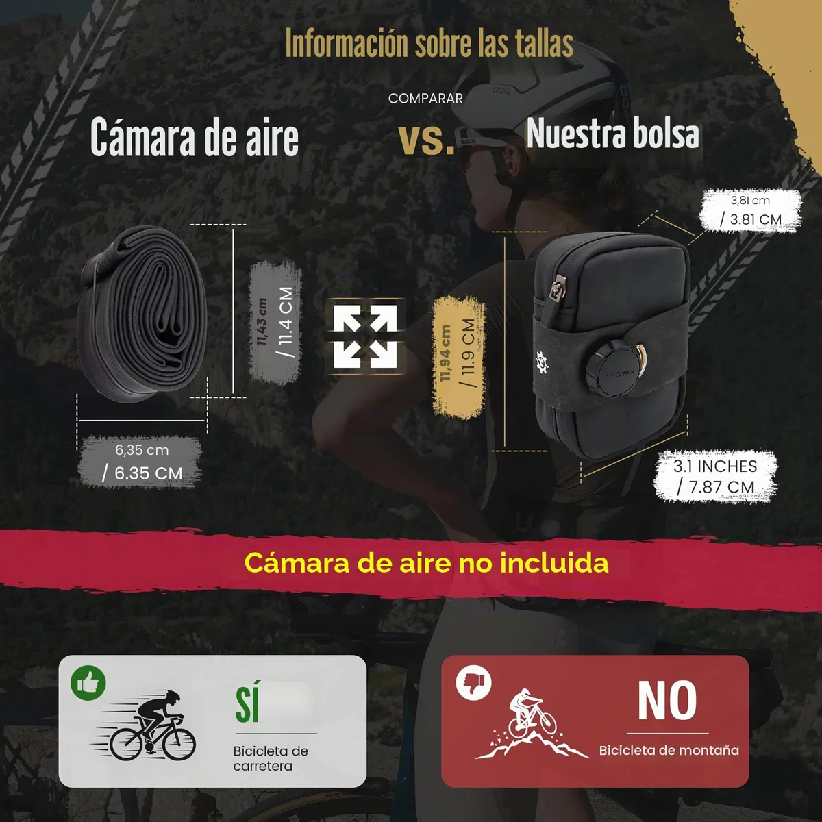 Lumiere & Co. Falcon - Bolsa magnética para sillín – 0.37L | 5 x 3 x 1.5 Pulgadas | Diseño Minimalista Elegante, fijación rápida de Hebilla magnética | Bolsa de Ciclismo (Negro, Ultra pequeño)