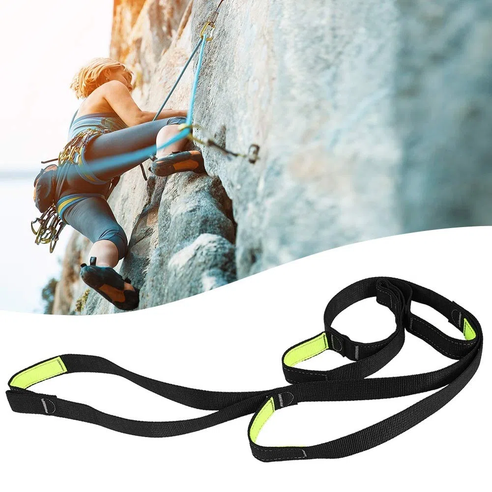 MAGT Montañismo Escalada Pedal Del Pie, Pedal de pie de escalada, Cojinete de carga Correa de correa plana ajustable, Cuerda De Seguridad Al Aire Libre, Para Escalada Senderismo Mointaineering