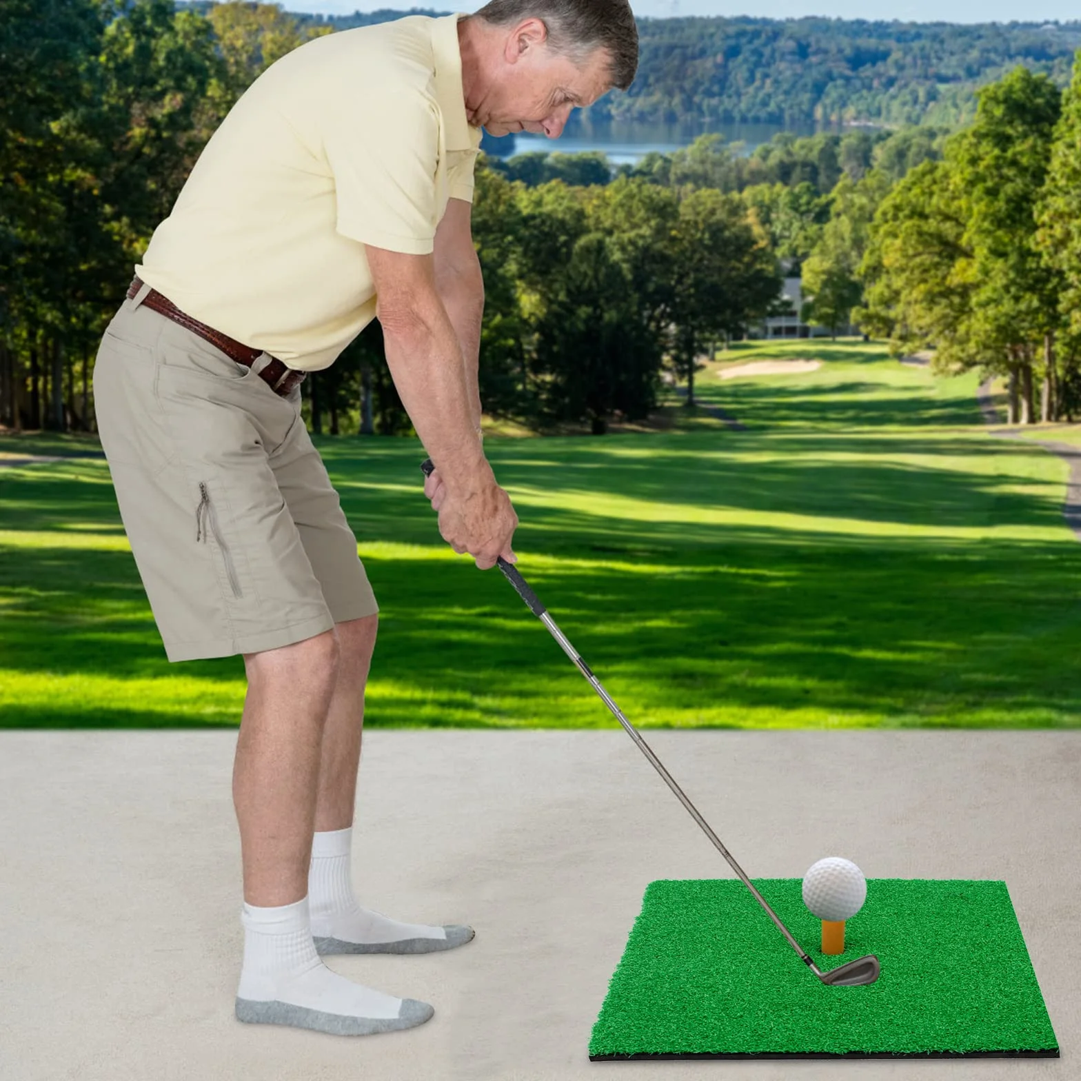 30 x 30 cm, esterilla de práctica de golf, esterilla de golf portátil, esterilla de golf, entrenamiento de chipping, swing de golf en el jardín o garaje