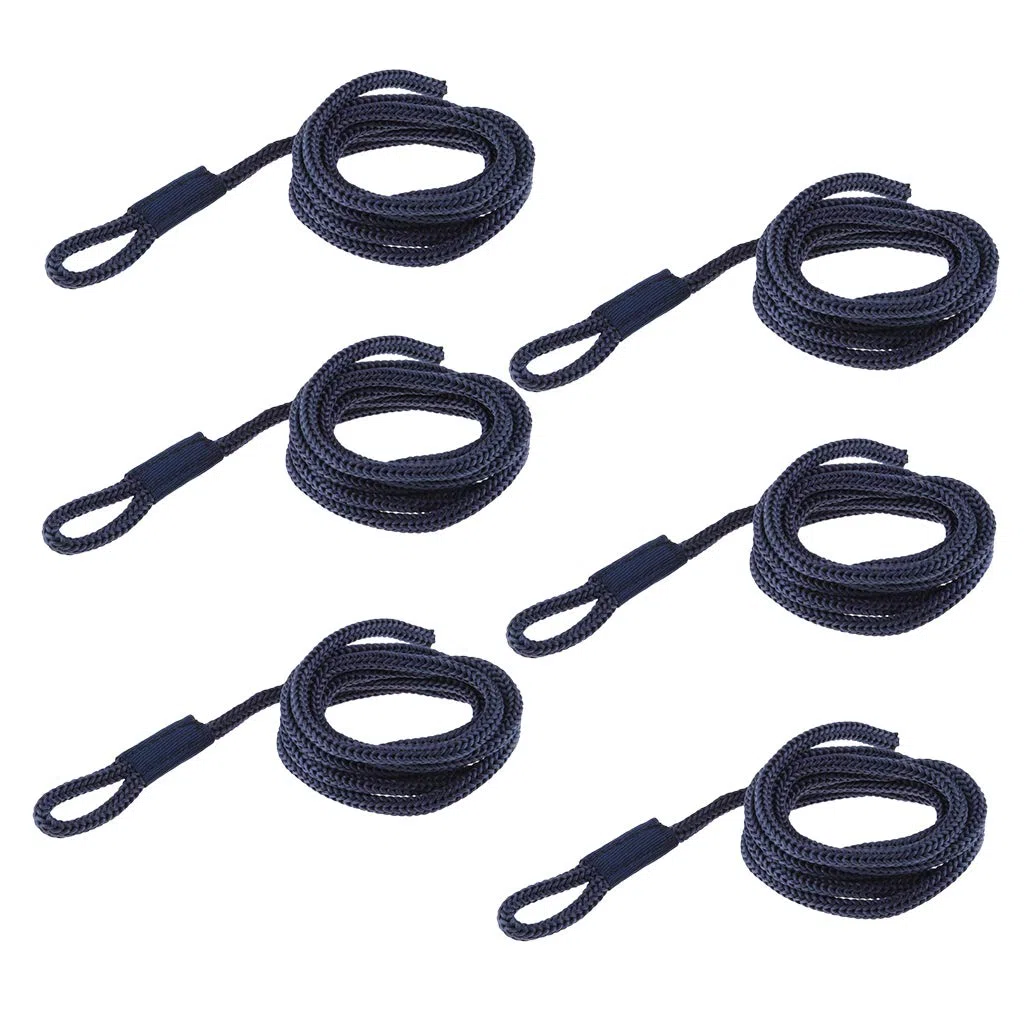 Cabos De Amarre Para Barcos 6 piezas de línea de defensa de barco de doble trenzado, línea de amarre marina for yates, accesorios for barcos marinos, 6 mm x 1,5 m Para Embarcaciones, Barcos PequeñOs Y