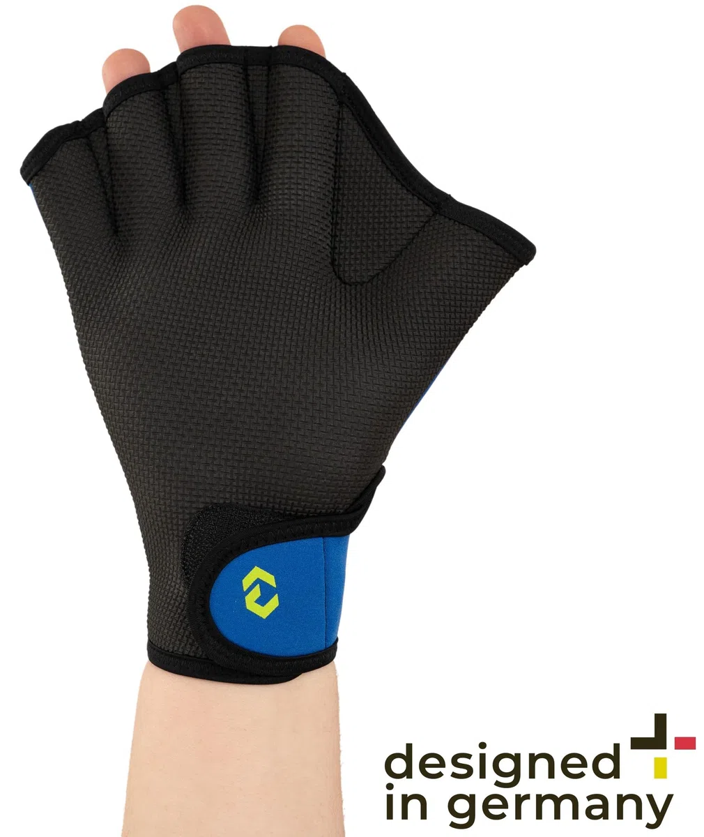 Swim Glove - Guantes de natación de neopreno unisex, neopreno muy flexible y cómodo, cierre de fácilmente ajustable, fortalecimiento de los brazos y la parte superior del cuerpo
