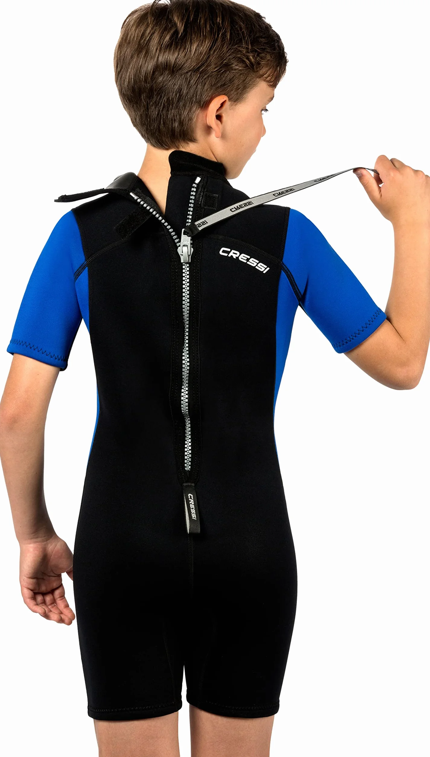 Cressi Med X Jr Wetsuit 2.5mm - Traje Corto Júnior para Snorkel y Buceo en Aguas Templadas
