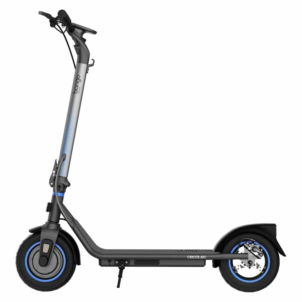 Cecotec Patinete Eléctrico Homologado con App Bongo D20 XL Connected. Potencia Máxima de 630W, Autonomía de hasta 20km, Ruedas de 10”, Supera Pendientes, Freno Delantero y Trasero