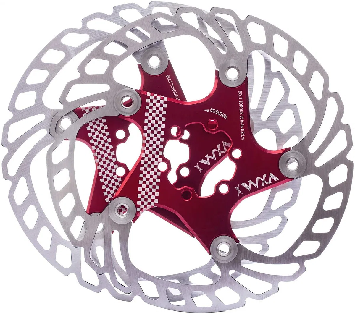YBEKI Discos Freno Flotantes 140/160/180/203mm - Acero Inox SUS420 + Aleación Aeronáutica 7075-T6, Disipación Térmica 30% Superior, Compatible Shimano/SRAM/MTB/Carretera (Negro/Rojo)