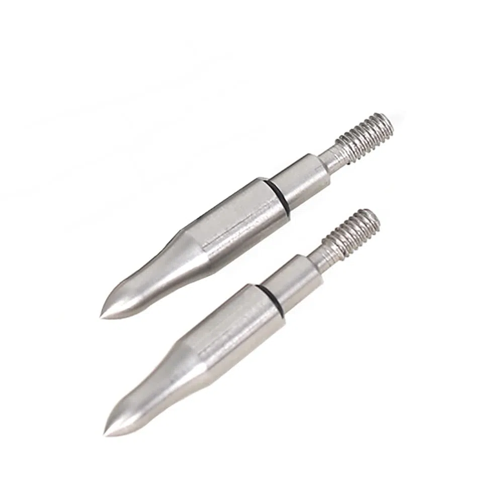 ACCMOS 100 Grain 125 Grain Acero Inoxidable Punta de Flecha Puntas de Flecha Ovaladas Punto de Tiro con Arco para Arco Recurvo Arco Compuesto Tiro Accesorio de Flecha 6/12/24 pz