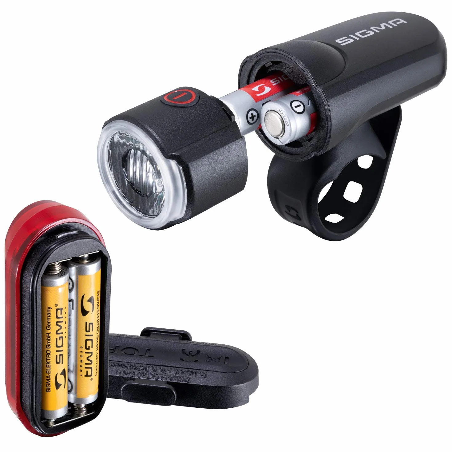 SIGMA Aura 30 & Curve | Kit de Luces de Bicicleta a Pilas | Montaje sin Herramientas | Protección antisalpicaduras | Luces de Bicicleta Delanteras + traseras