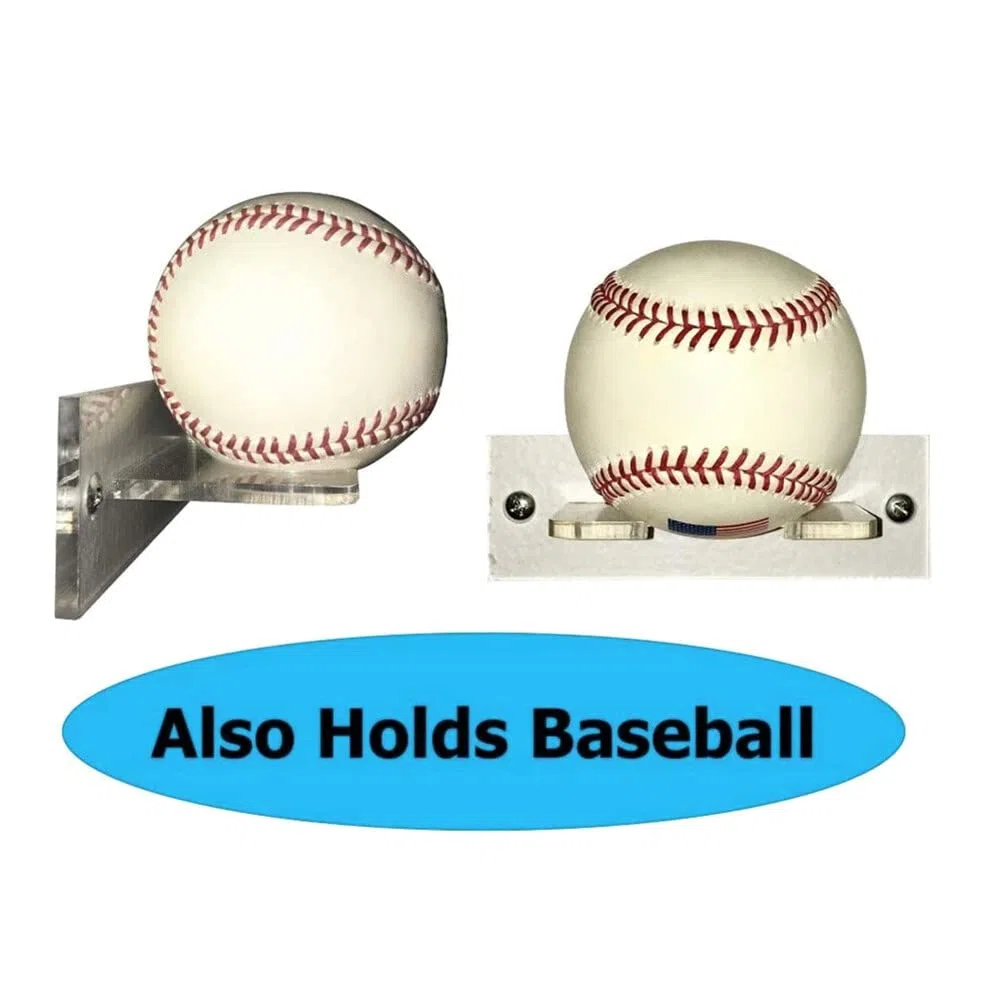 1 soporte para bate de béisbol, soporte de pared para bate de béisbol, soporte para bates de béisbol, estante de exhibición de bates de sóftbol