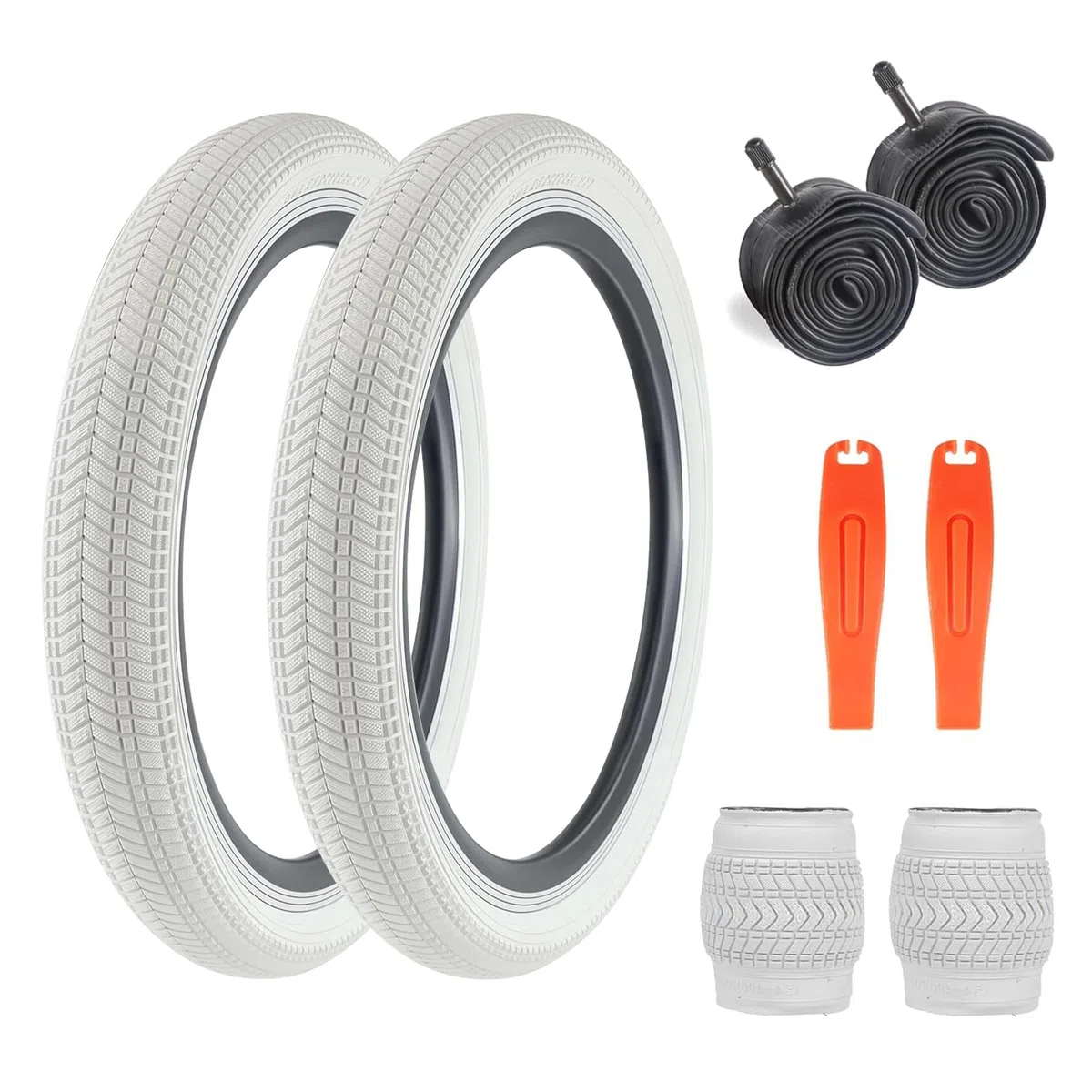 ZUKKA Juego de neumáticos plegables 16/20 pulgadas para bicicleta, abrigo y tubos, válvula AV48 mm