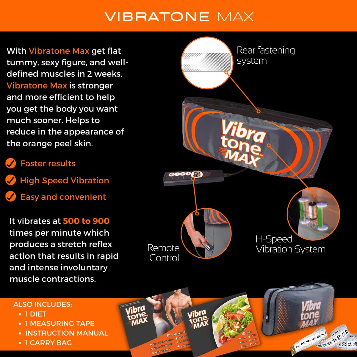 Cinturón Abdominal vibración – Tonifique Sus Abdominales, oblicuos, Caderas, Cintura, glúteos y Muslos.