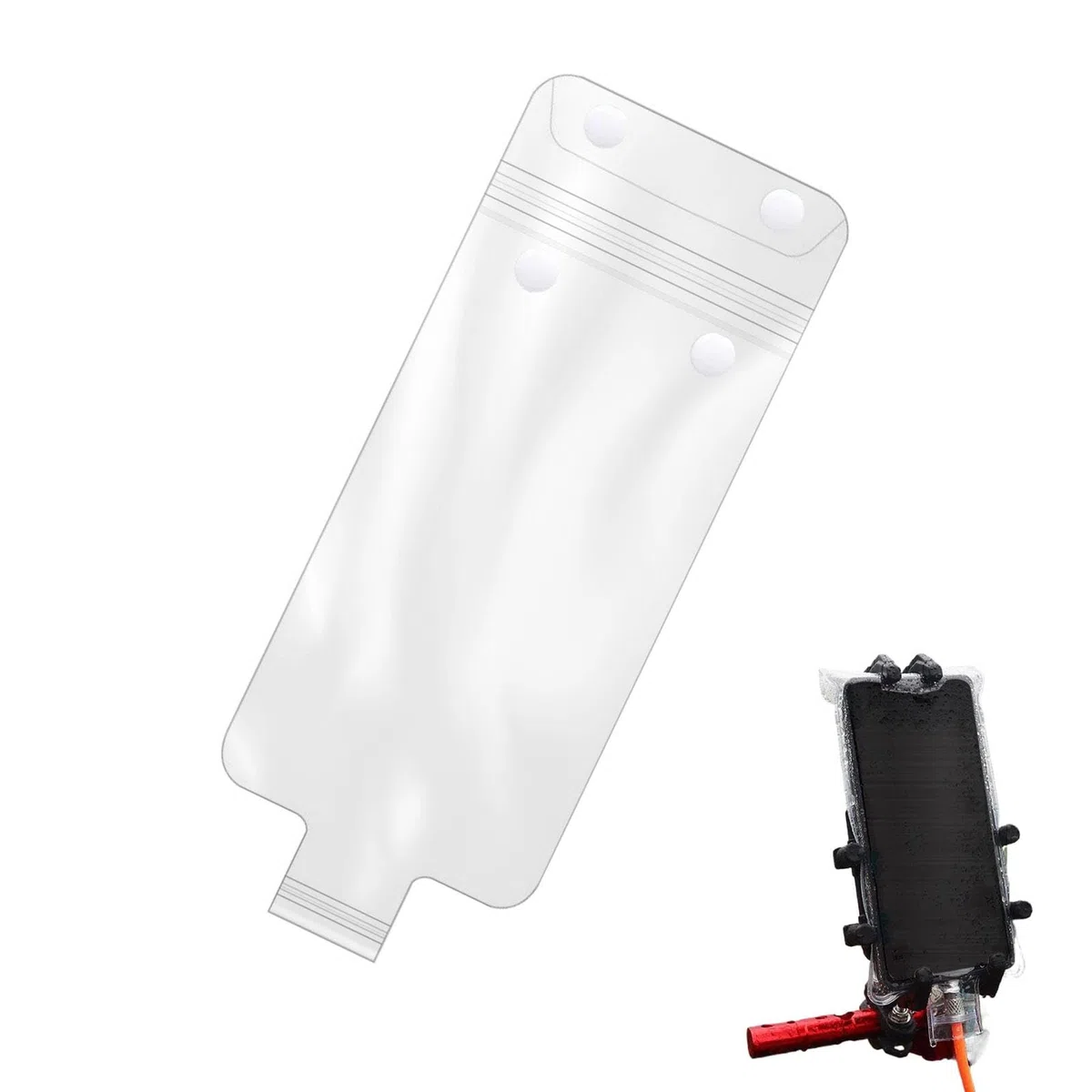 de teléfono para moto, de teléfono impermeable para moto, impermeable para teléfono móvil transparente para manillar - Soporte para teléfono móvil para motocicleta Cubierta