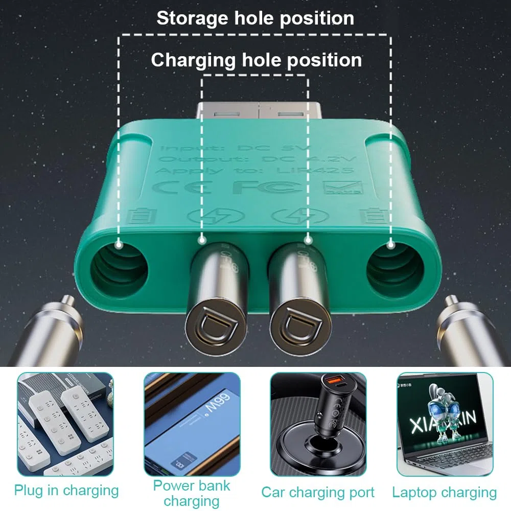 Luces de pesca con 4 luces LED para pescar, con hebilla, alarma de pesca, con cargador y batería para pesca nocturna, al aire libre