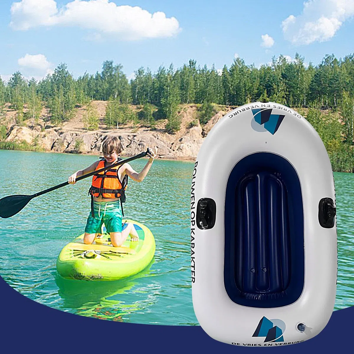 Inflable - Barcos Marinos Inflables | Bote De | Balsa De Botes De Portátil, Balsa De Piscina Portátil Float Kayak para Adultos El Lago De La Playa De La Playa | Bote De