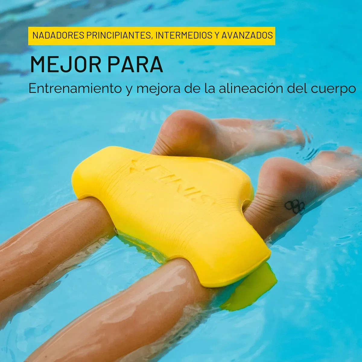 FINIS Boya de Tobillo para Entrenamiento competitivo de natación, Amarillo, Adulto