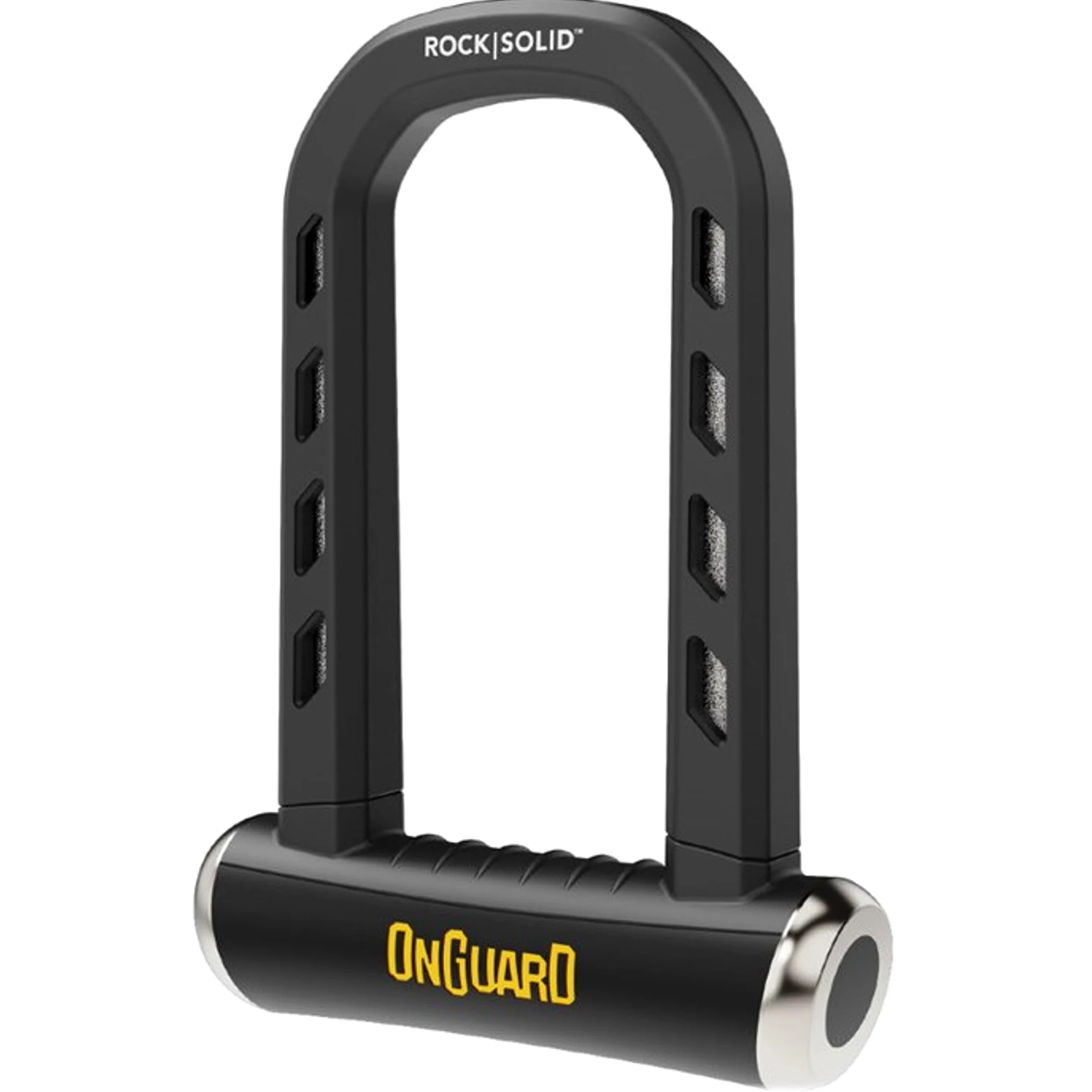 OnGuard RockSolid Candado en U resistente a la amoladora angular (8,9 x 17,5 cm) para bicicleta, motos y Powersport, grillete de 14 mm, mecanismo de bloqueo X4P, ligero, 5 llaves, protección antirrobo | Bike-u-locks
