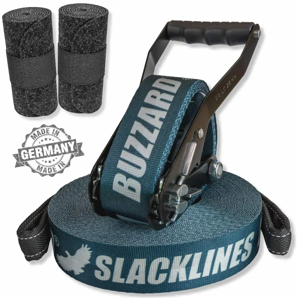 BUZZARD easyline - Allround Kits de Slackline por principantes