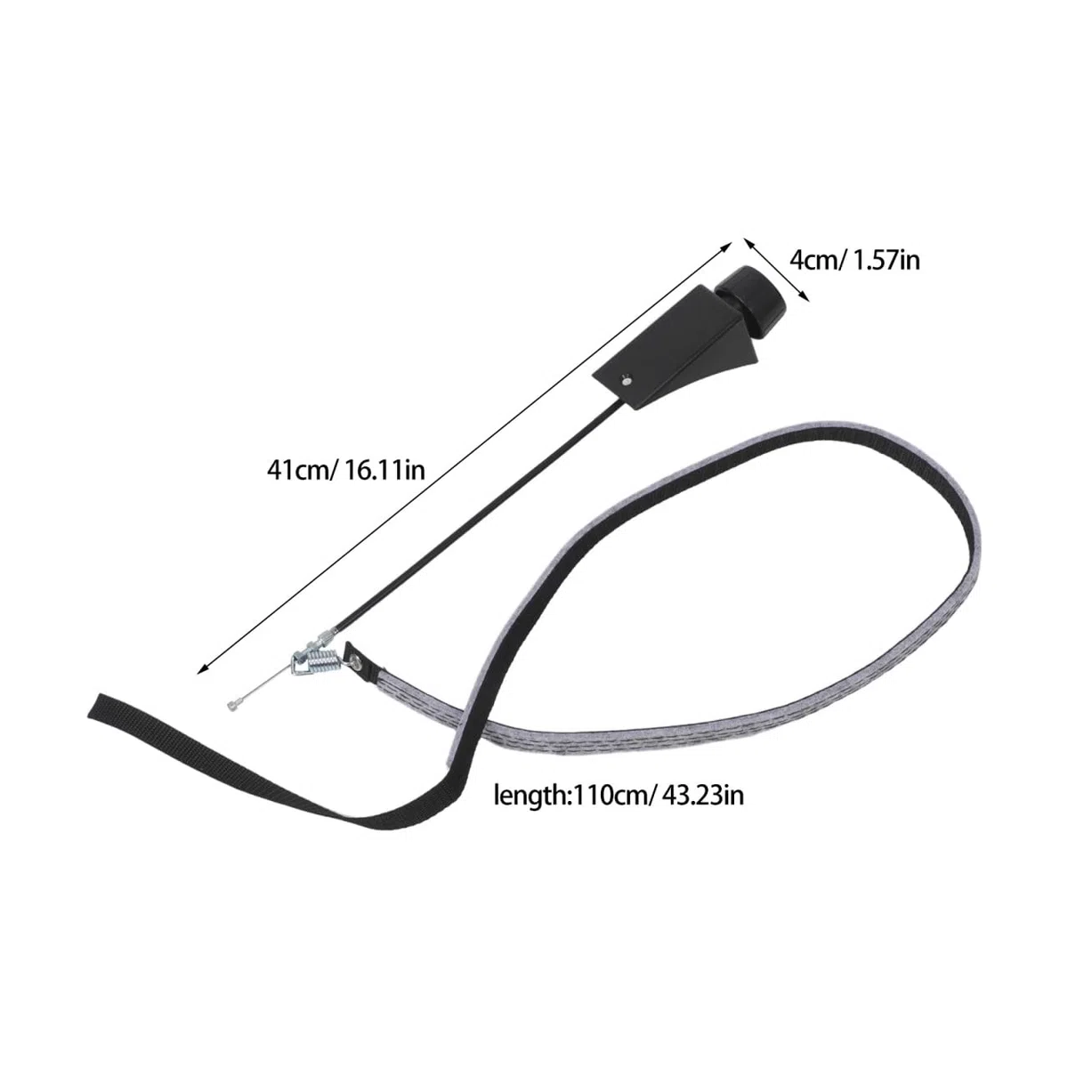 Supvox Banda de freno de repuesto para bicicleta estática con botón giratorio – Correa de resistencia universal de 110 cm con cable regulador de 41 cm – silencioso y resistente al desgaste para