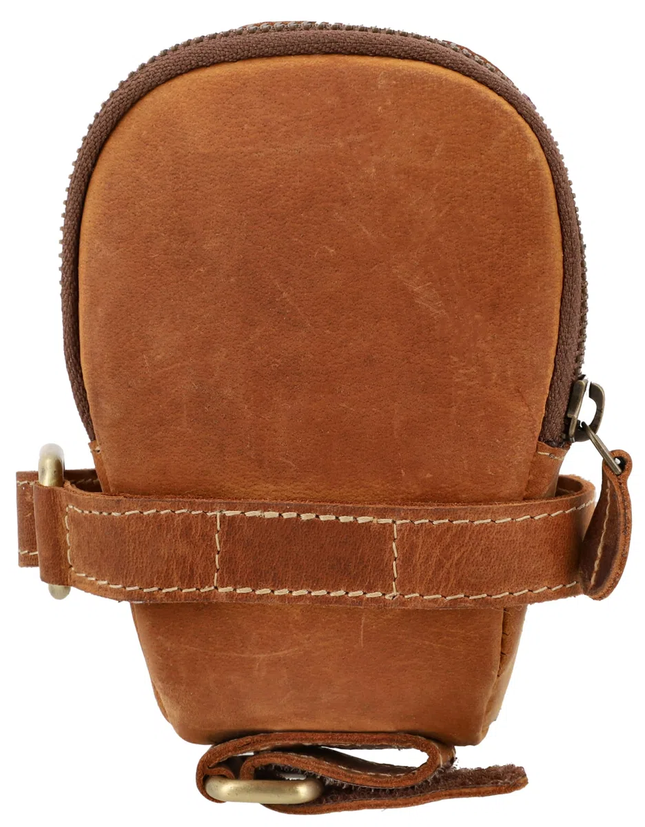 Gusti Bolsa para sillín Cuero - Gino B. Bolso de Herramientas de Bicicleta Bolsa de Herramientas marrón Vintage