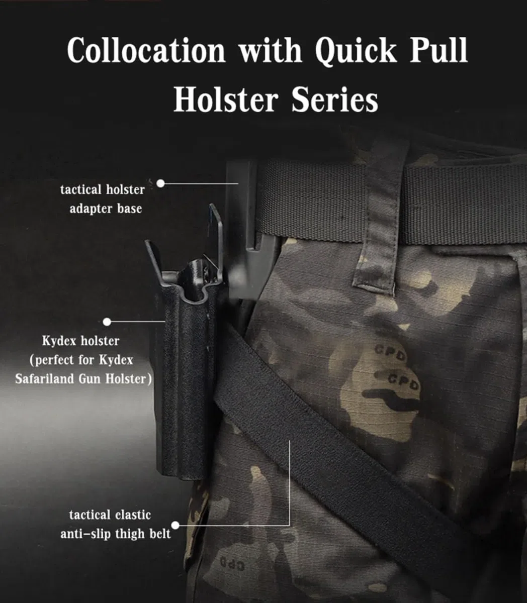 ACEXIER Táctico Pierna Plataforma Set Caza Muslo Correas Cinturón Bajo Ancho Belt Paddle Holster Pierna Correas Percha con Hebilla de liberación rápida