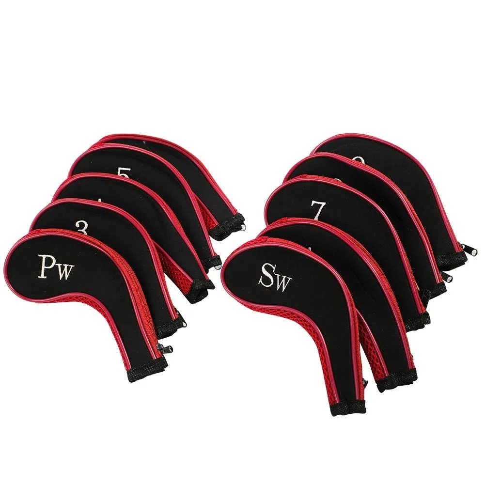 Fundas para Palos de Golf, Diseño Impermeable y Duradero en Neopreno, Cubiertas Premium 10 Piezas para Práctica Entrenamiento y Protección de Golfistas