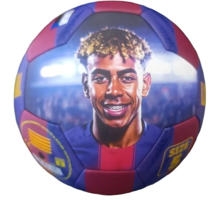 FCB Balón Barça Lamin Yamal Talla 5 Grande Similar al reglamentario fútbol 11 Balón Oficial FC Barcelona