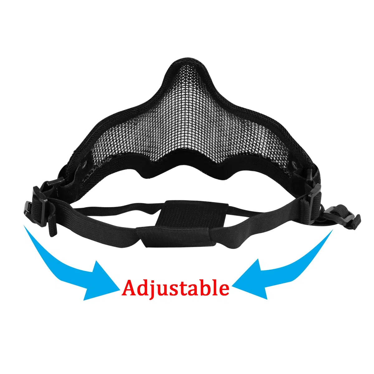 Juego de máscaras y Gafas Airsoft, máscara de Malla de Acero Completa de Media Cara y Gafas para CS/Caza/Paintball/Disparos