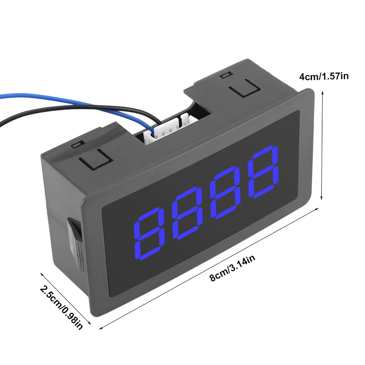 Medidor de Contador de Panel, Contador de Arriba/Abajo de LED, Pantalla Digital LED DC 4 Dígitos 0-9999 Arriba/Abajo Más/Menos Contadores Electrónicos con Cable