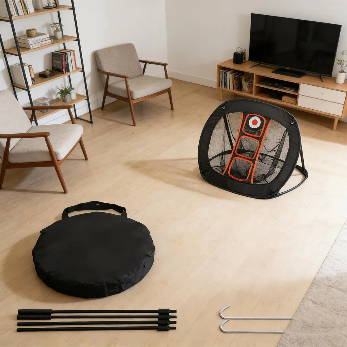 Red de golf – Entrenamiento con bolsa de almacenamiento | Juego de red de golf de objetivo de astillado – para precisión de práctica de swing, distancia en interiores y exteriores, golfistas, niños