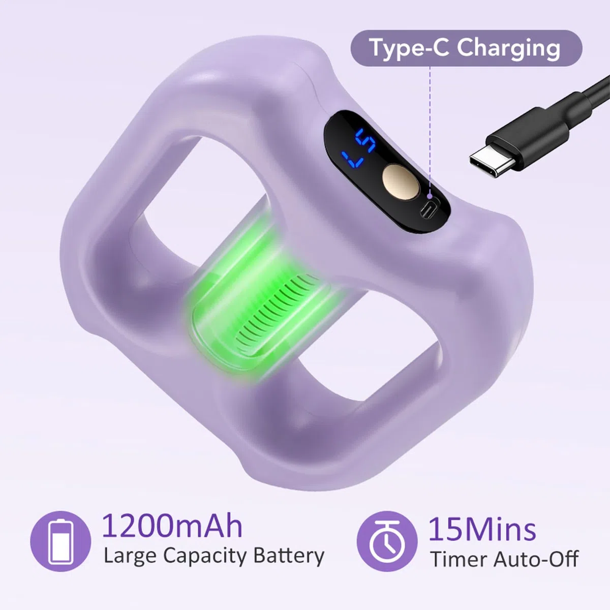 Masaje muscular: dispositivo eléctrico inalámbrico, construcción de silicona flexible, banda pulsante con pantalla LED, equipo de fitness portátil para entrenamiento residencial, atletas, glúteos