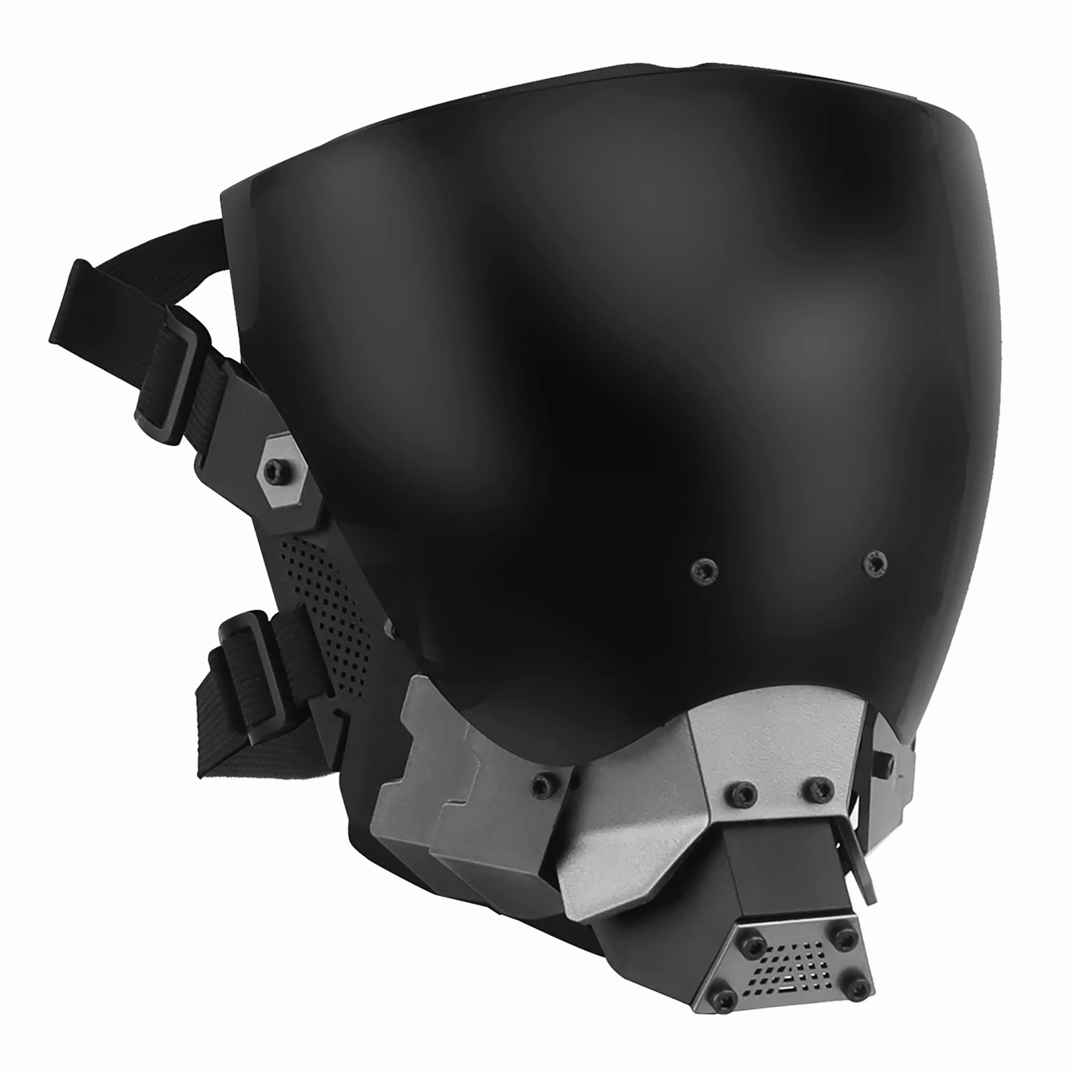 Paintball - Máscara táctica de protección completa y media cara, máscara mecánica para cosplay, juegos de CS, Halloween, tiro, caza,Talla única