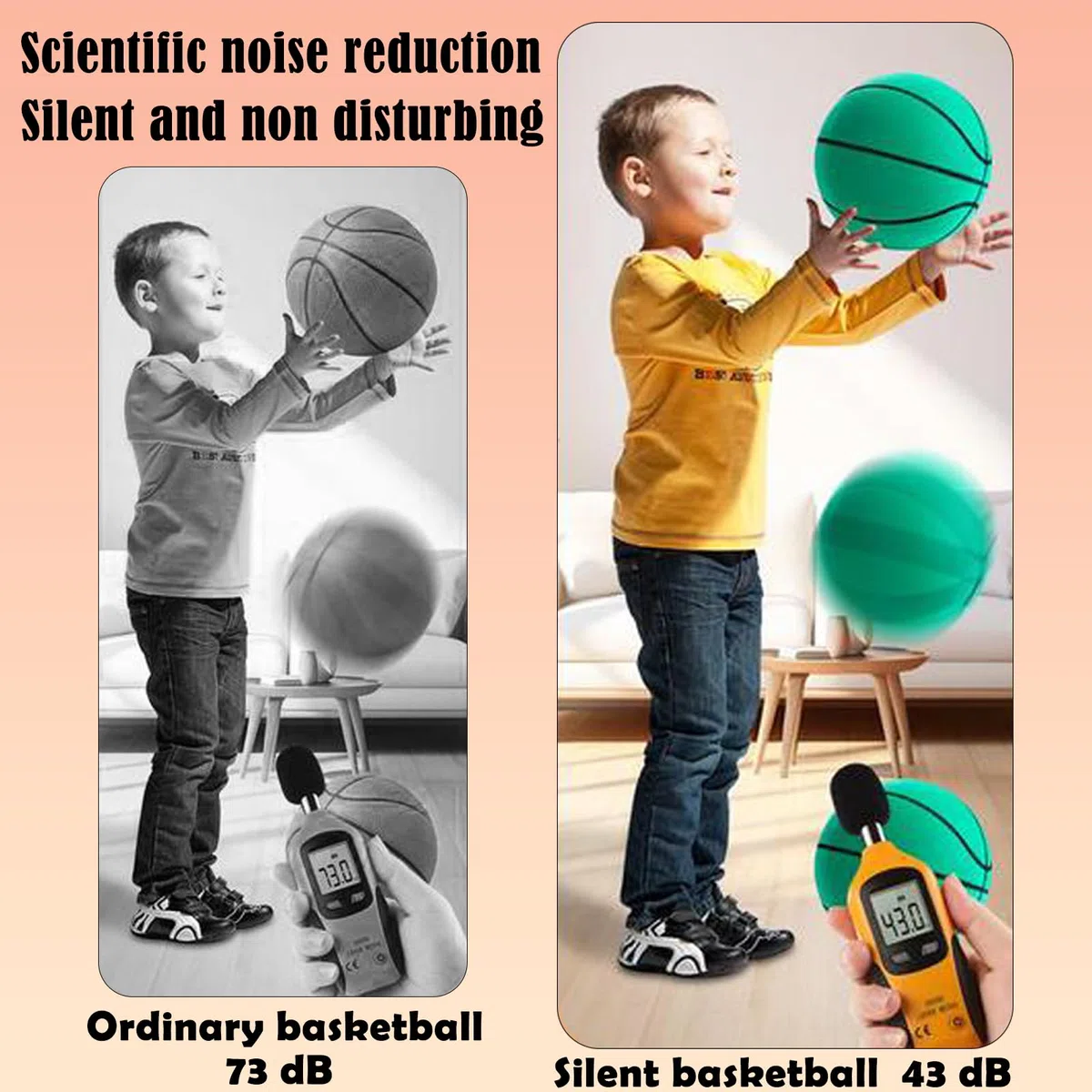 Juego De Aro Y Baloncesto Silencioso, Aro De Baloncesto Silencioso para Montar En La Pared para Interiores, Pelota De Esponja EláStica De Espuma para Ejercicios Y Actividades En El Hogar