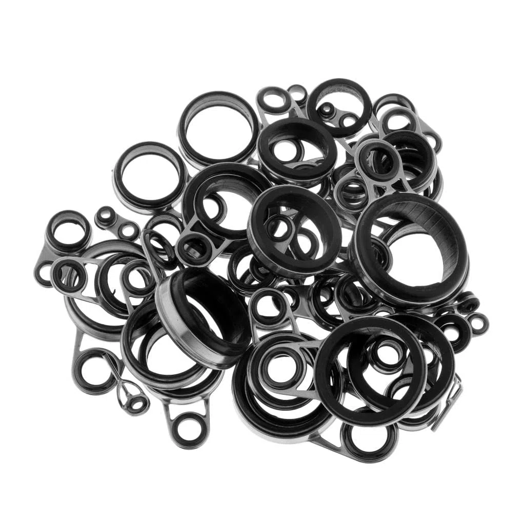 F Fityle 49 Piezas de Guías Telescópicas para Cañas de Pescar Y Anillos de Punta para Construir O Reparar